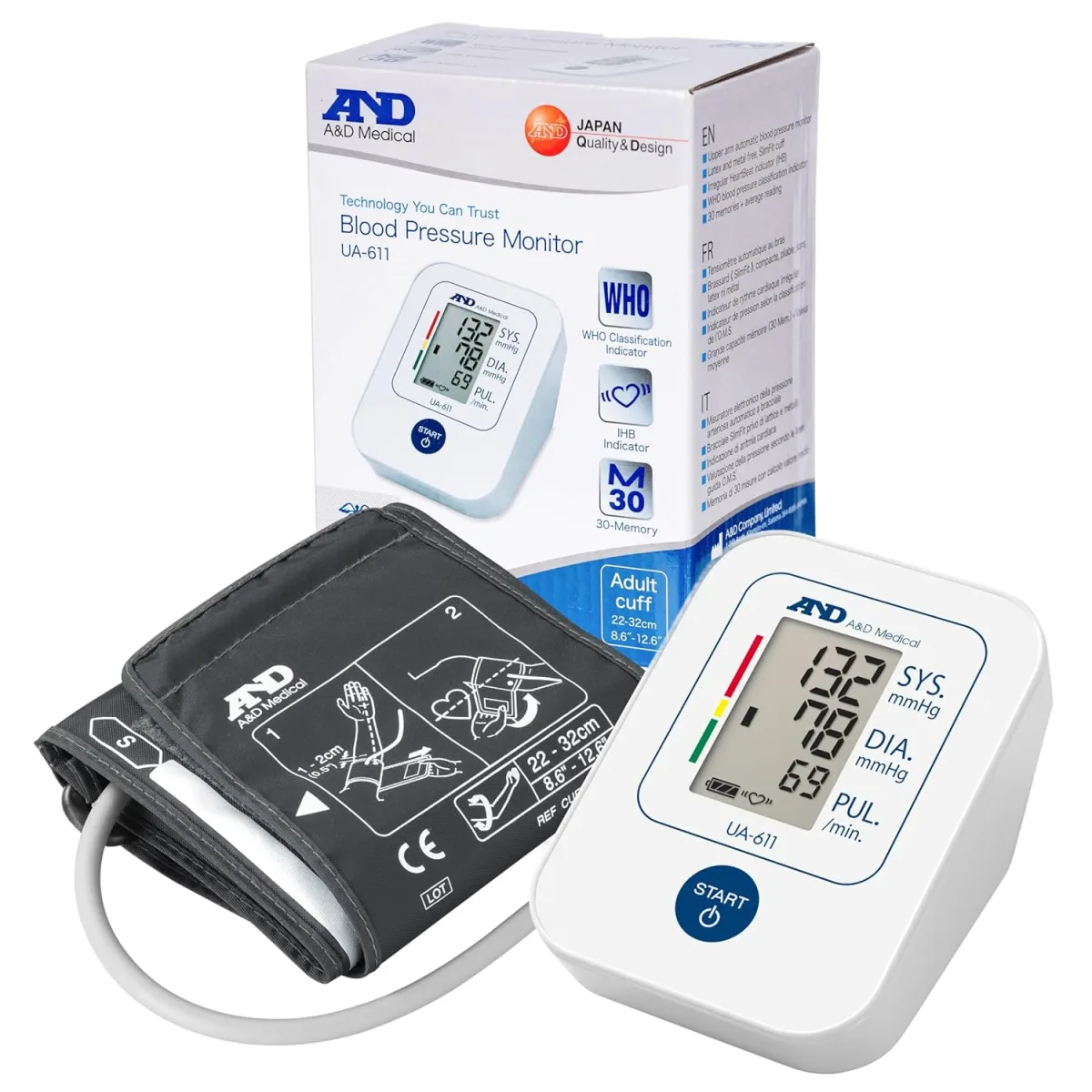 A&D Medical UA-651BLE Bluetooth blood pressure monitor