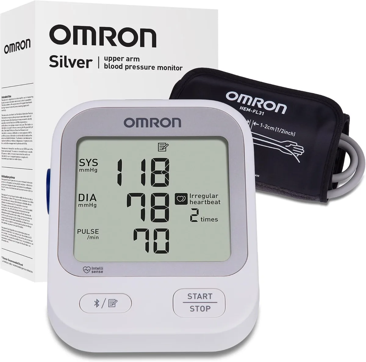 Omron Silver BP5250 upper-arm blood pressure monitor