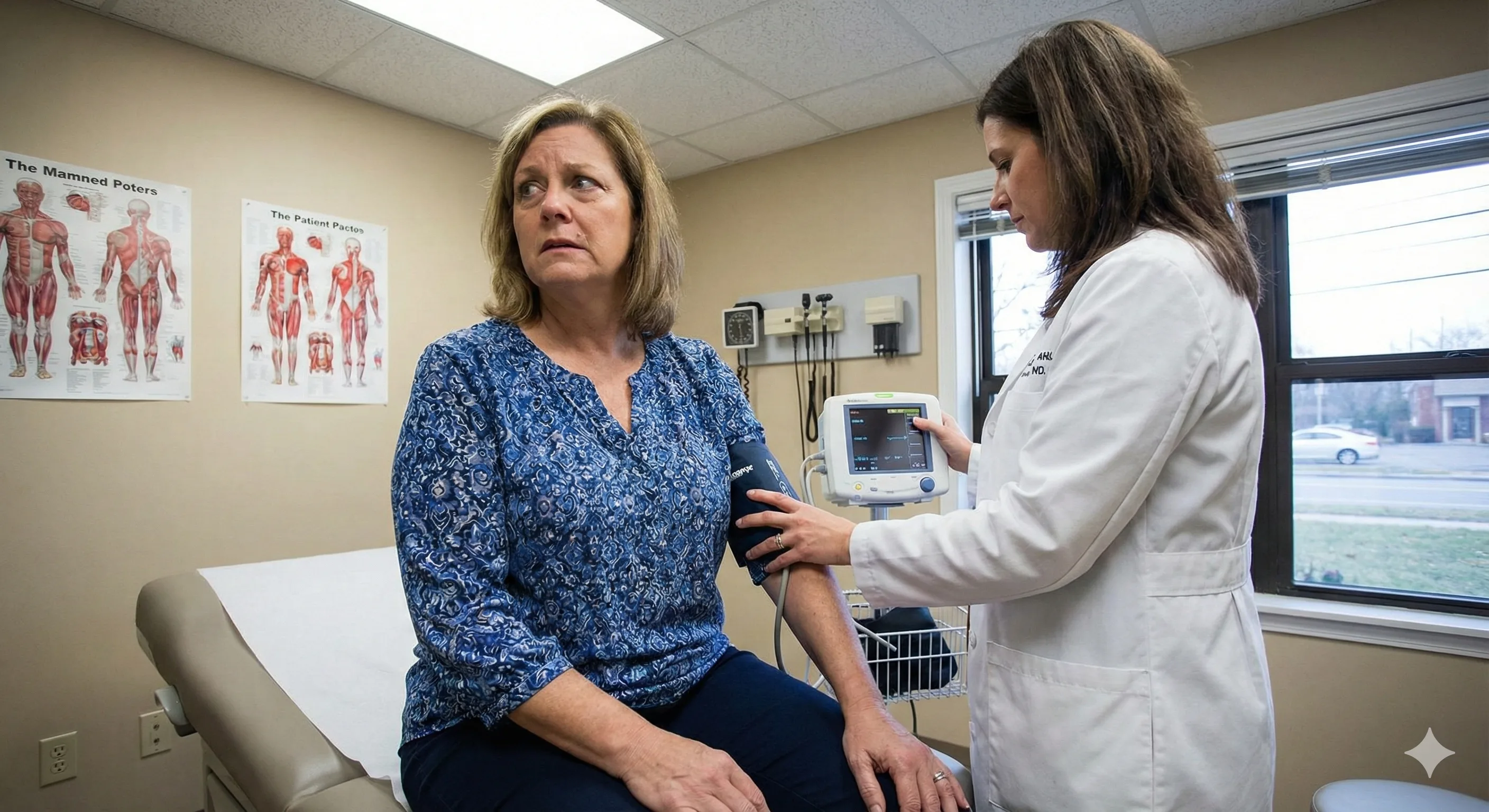 Person measuring blood pressure at home to avoid white coat hypertension
